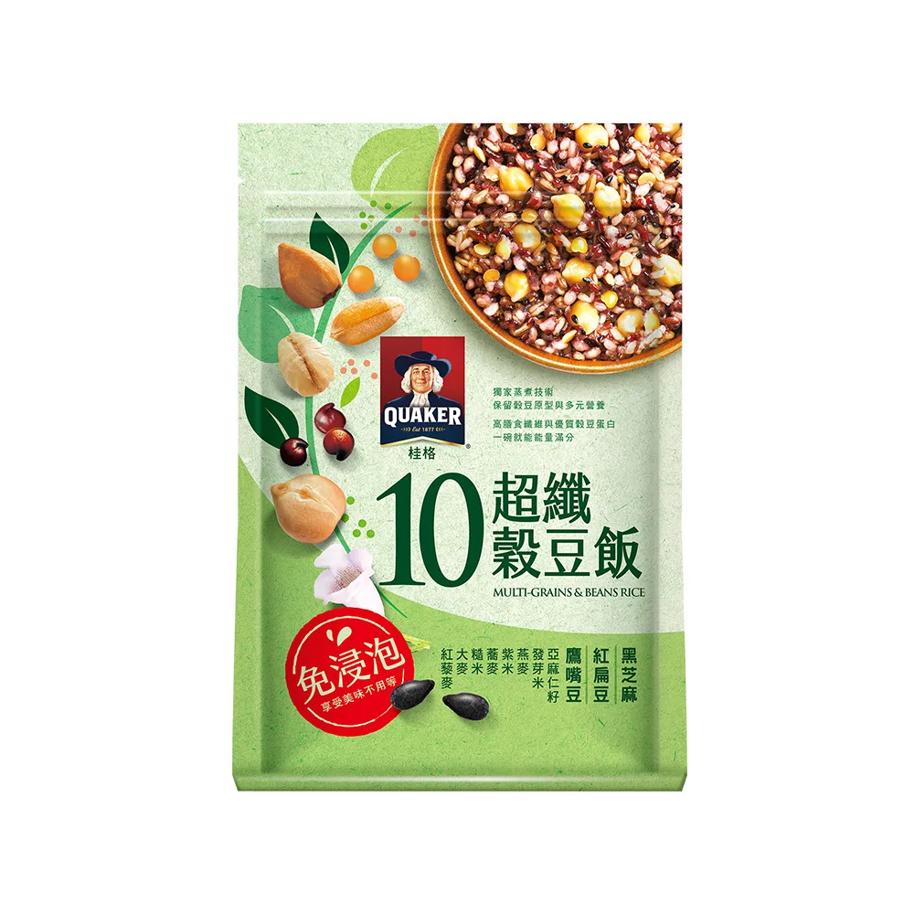 全聯減脂新品推薦二:桂格免浸泡10超纖穀豆飯